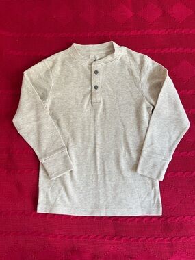 Place Neutral Tan Long-Sleeve Henley Shirt